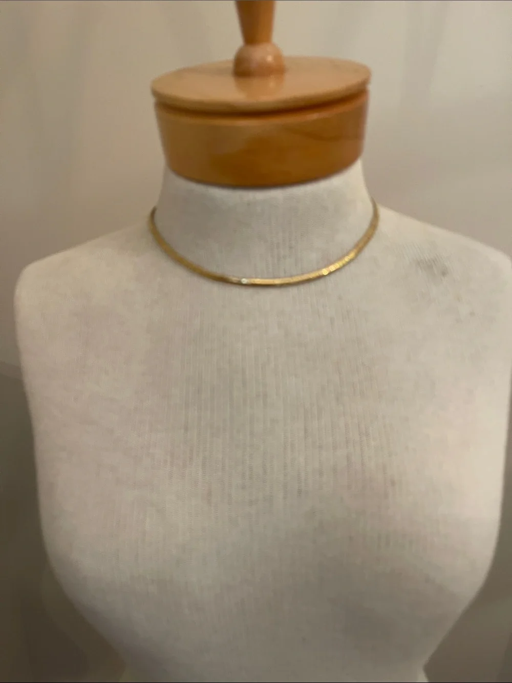 Vintage Gold-tone Omega with Chevron Pattern 16 1/8” approx